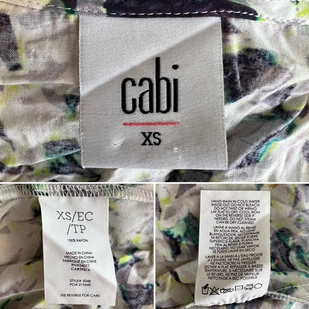 CAbi Margherita Dress Size XS Floral Midi Sundress Pockets Adjustable Strap 5048 - Picture 11 of 11